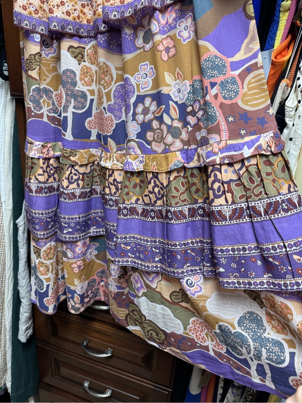 Spell Dancing Valley Ra-Ra Maxi Skirt in Violet - like New - Sz XS - Picture 7 of 10